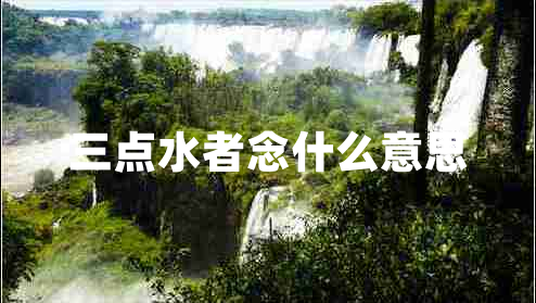 三点水者念什么意思