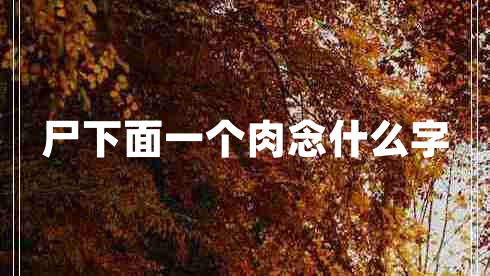 尸下面一个肉念什么字