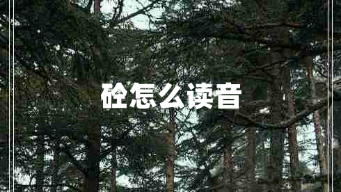 砼怎么读音