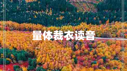 量体裁衣读音