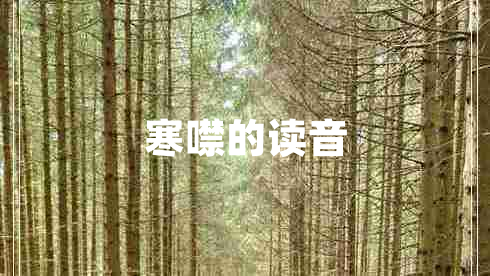 寒噤的读音