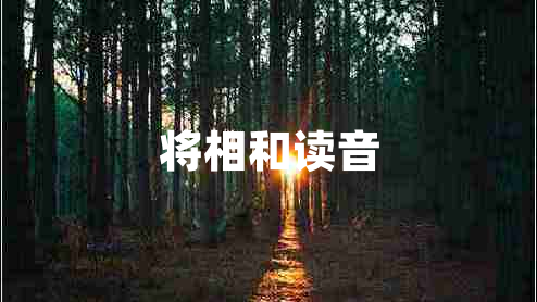 将相和读音
