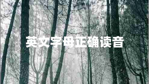 英文字母正确读音
