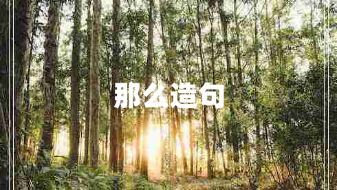 那么造句