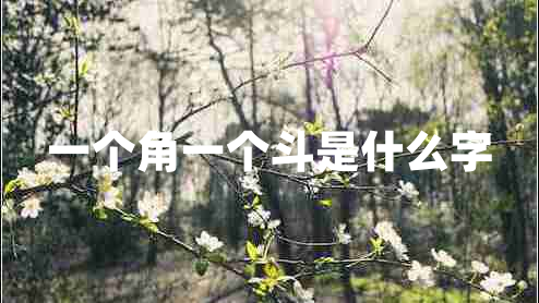 一个角一个斗是什么字 一个角一个斗是什么字