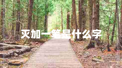 灭加一笔是什么字 灭加一笔是什么字