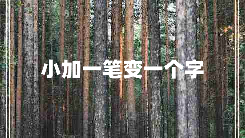 小加一笔变一个字