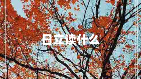 日立读什么