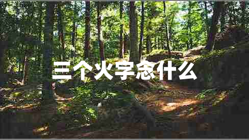 三个火字念什么