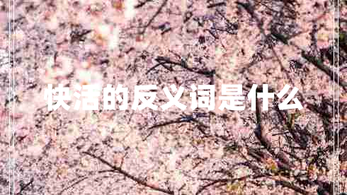 快活的反义词是什么 快活的反义词是什么