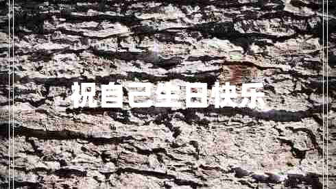 祝自己生日快乐