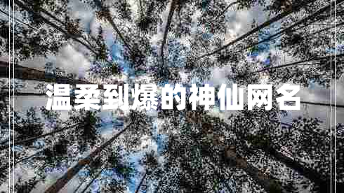 温柔到爆的神仙网名