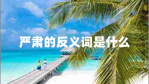 严肃的反义词是什么