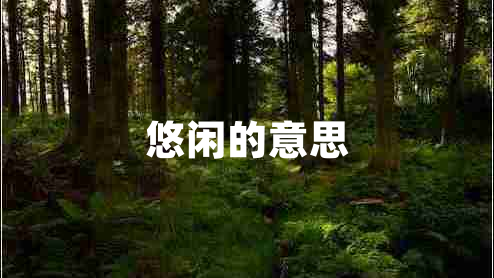 悠闲的意思