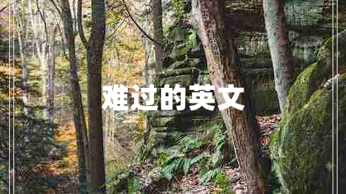 难过的英文