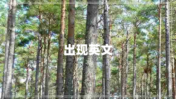 出现英文 出现英文