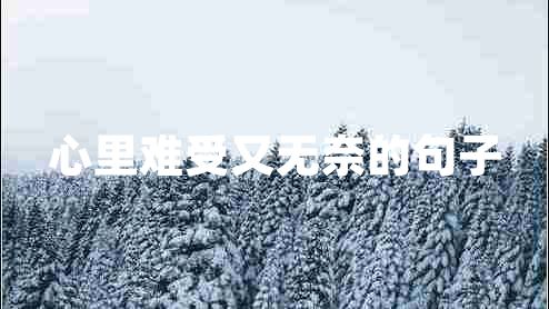 心里难受又无奈的句子