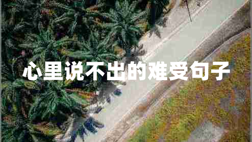 心里说不出的难受句子