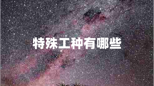 特殊工种有哪些