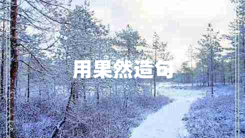 用果然造句