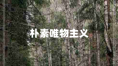 朴素唯物主义