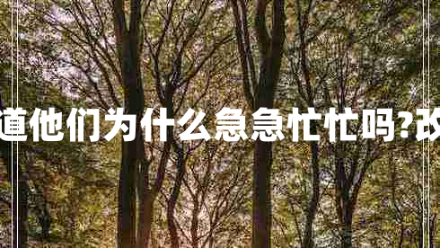 你不知道他们为什么急急忙忙吗?改陈述句