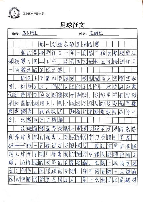 校园足球为主题的作文