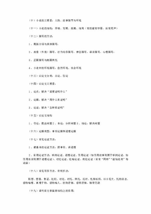 2019高考高中语文基础知识汇总