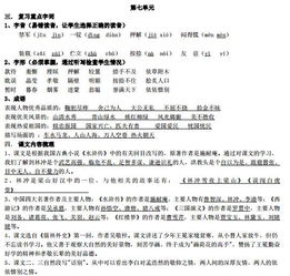 知识点,五级,语文,基础