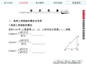 锐角三角函数基础知识回顾
