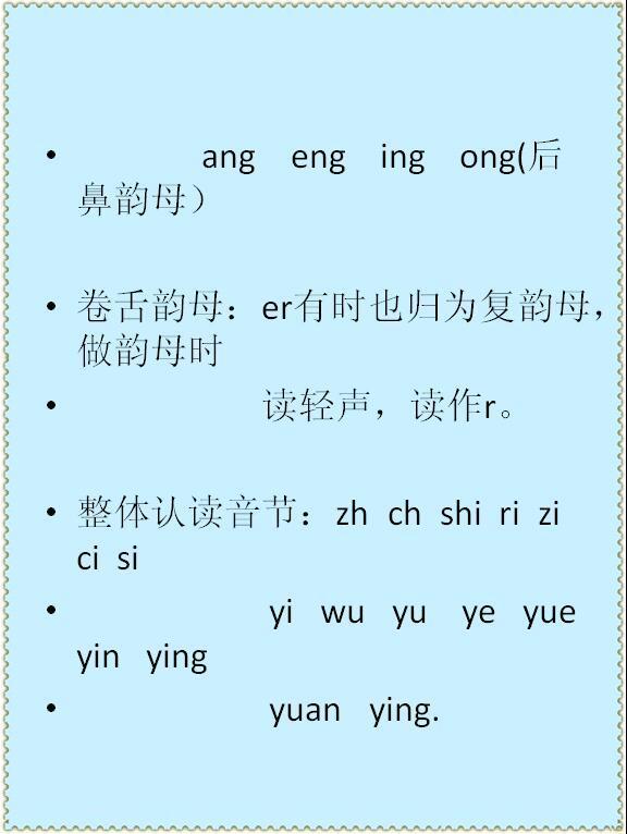 汉语拼音基础知识大全