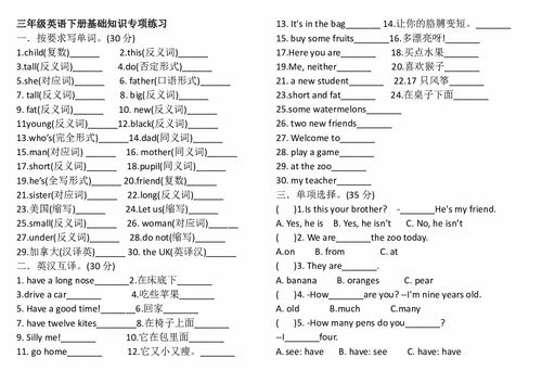 英语,基础,知识