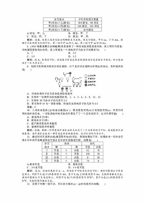 高中生物必修二基础知识判断题