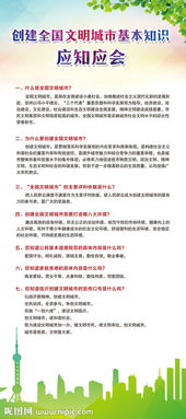 全国文明城市创建基础知识