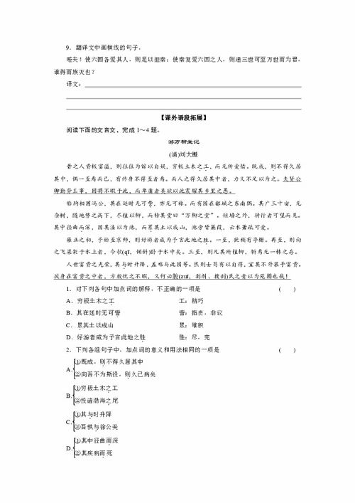 高考,基础知识,答案,语文试卷