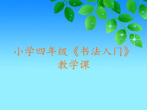 小学生书法基础知识ppt