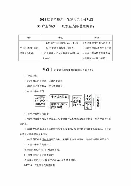 产业迁移基础知识论文
